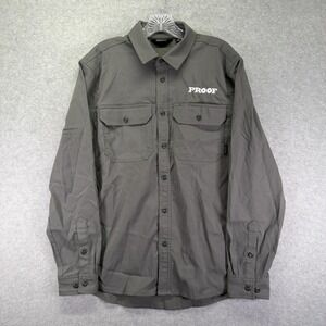 KUIU Shirt Mens Medium Gray Button Up Motive Long Sleeve Workgrade Hunting